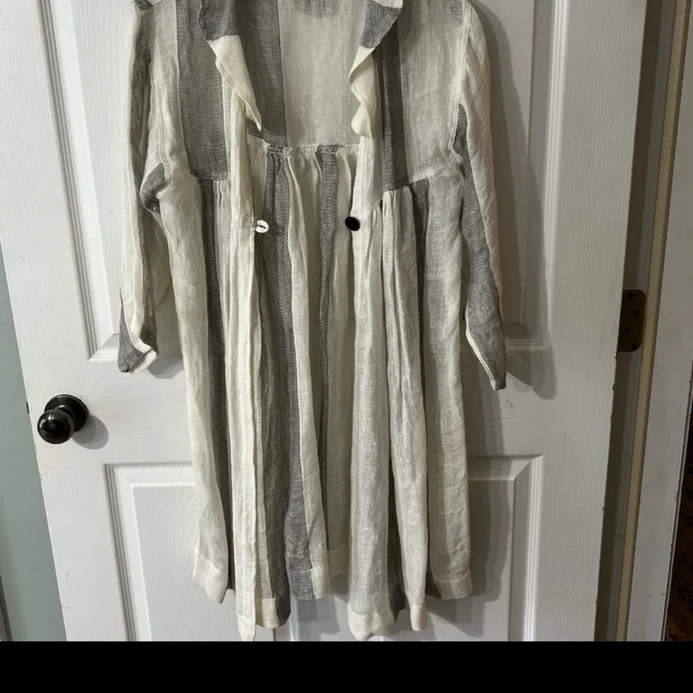 Paper Lace Linen Top/Duster/Dress/Cardigan Sz Small - Picture 5 of 15